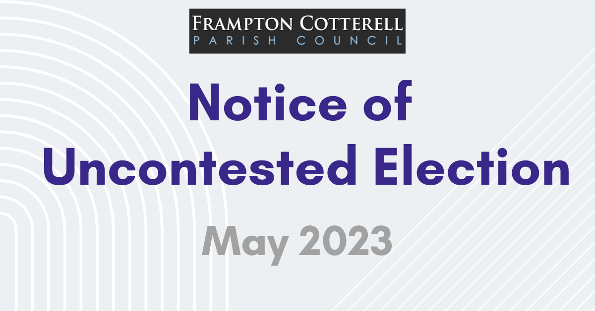 Notice of Uncontested Election – May 2023