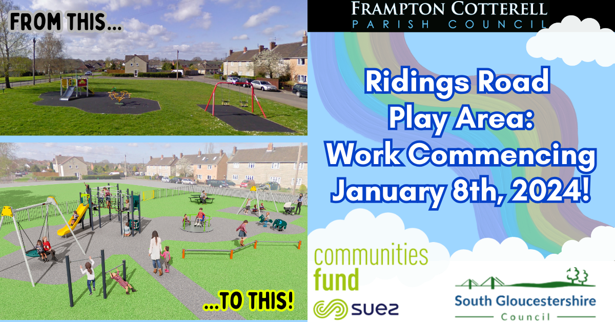 Ridings Road Play Area – Work Commencing January 8th 2024