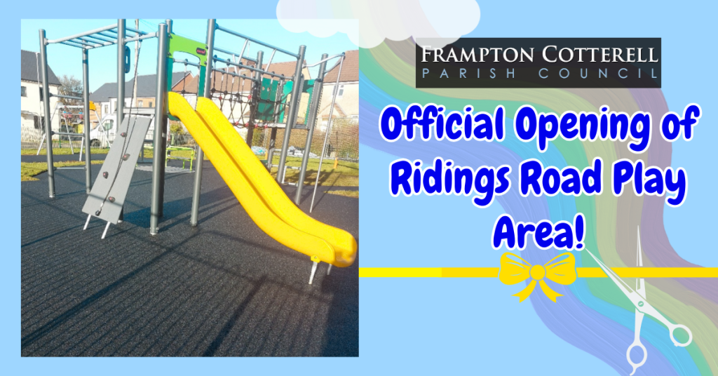Frampton Cotterell Parish Council - official opening of ridings road play area.