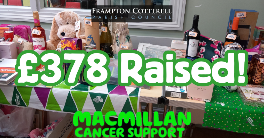 Frampton Cotterell Parish Council £378 Raised! Macmillan Cancer Support.