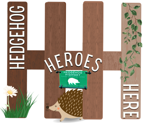 Hedgehog Heroes Here logo